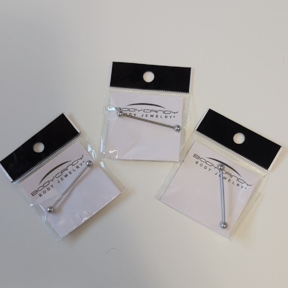 Body Candy Surgical Steel  Industrial / Scaffold Body Jewelry Set